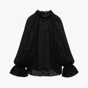 Zara RHINESTONE BLOUSE LIMITED EDITION